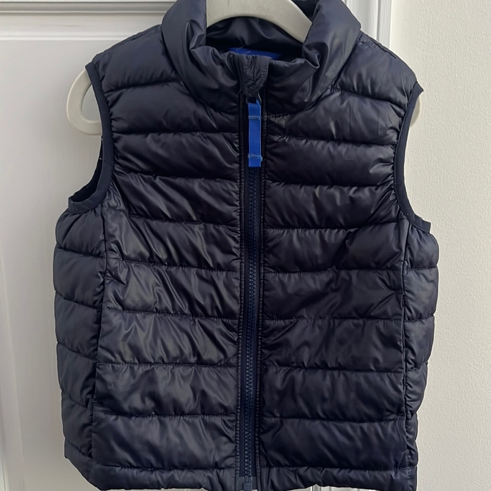 Primary kids navy lightweight puffer vest